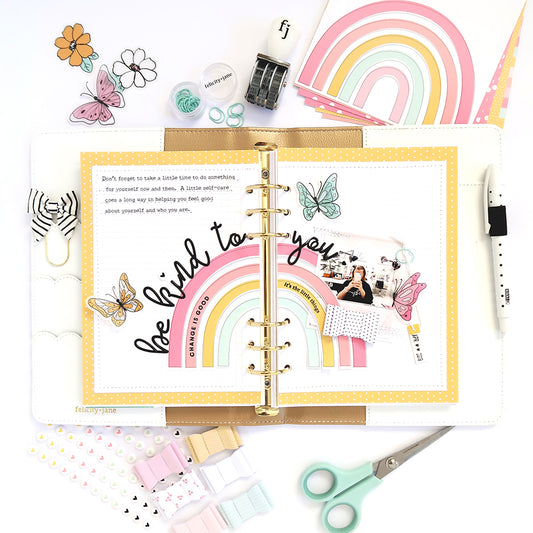 Be Kind to You Note to Self Binder Spread | Sheree Forcier