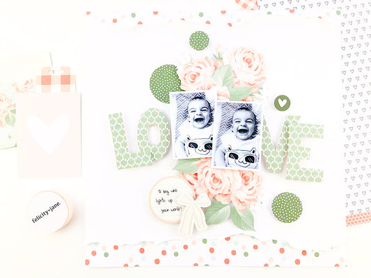 "Love" Scrapbook Layout | Karlla Dauer