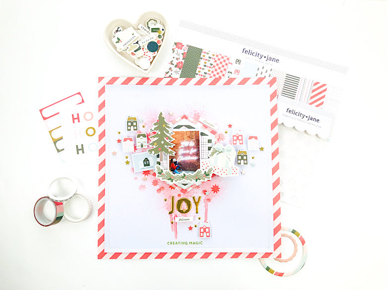 "Joy" Scrapbook Layout | Karlla Dauer