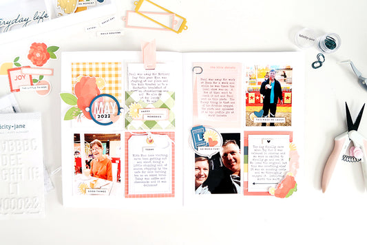 "May 2022" My Memories Notebook Spread | Sheree Forcier