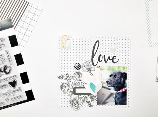 6 x 6 Love Note Layout | Andrea Gray