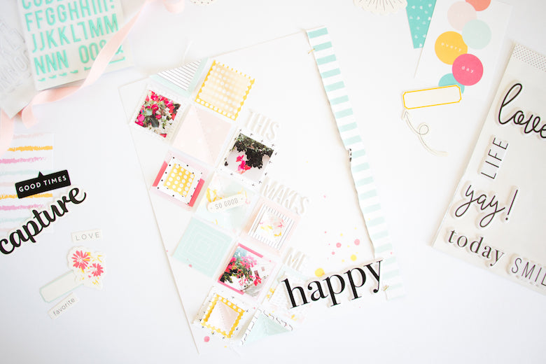 “Happy“ Layout or What to Do When You Feel Stuck | Kathleen Graumüller