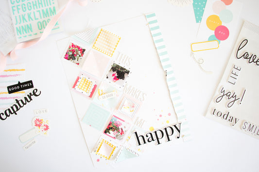 “Happy“ Layout or What to Do When You Feel Stuck | Kathleen Graumüller