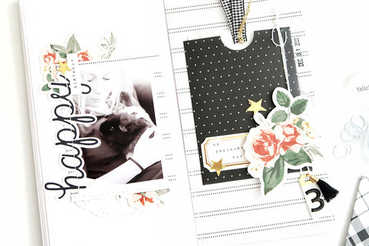 "Happy" Traveler's Notebook Spread | Sheree Forcier
