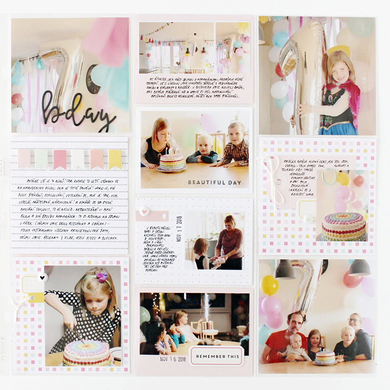 Rainbow Birthday Pocket Page | Jana Bennett