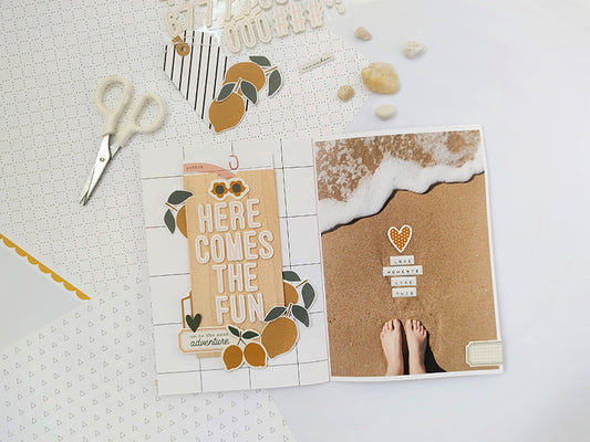 "Here Comes the Fun" A5 Notebook Spread | Tati Pereira