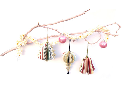 Book Page Ornaments │ Coco Papers & Bits │ Lydia Cost