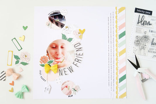 New Friend Layout + Process Video | Sheree Forcier