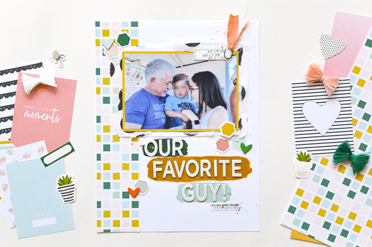 Our Favorite Guy Scrapbook Layout | Suzanna Stein