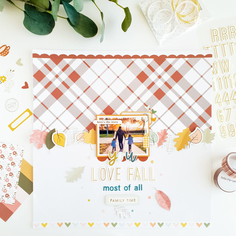 "Love Fall" Scrapbook Layout | Anna Blades