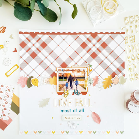 "Love Fall" Scrapbook Layout | Anna Blades