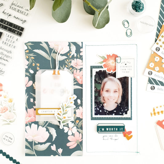 "I'm Worth It" Traveler's Notebook Spread | Anna Blades