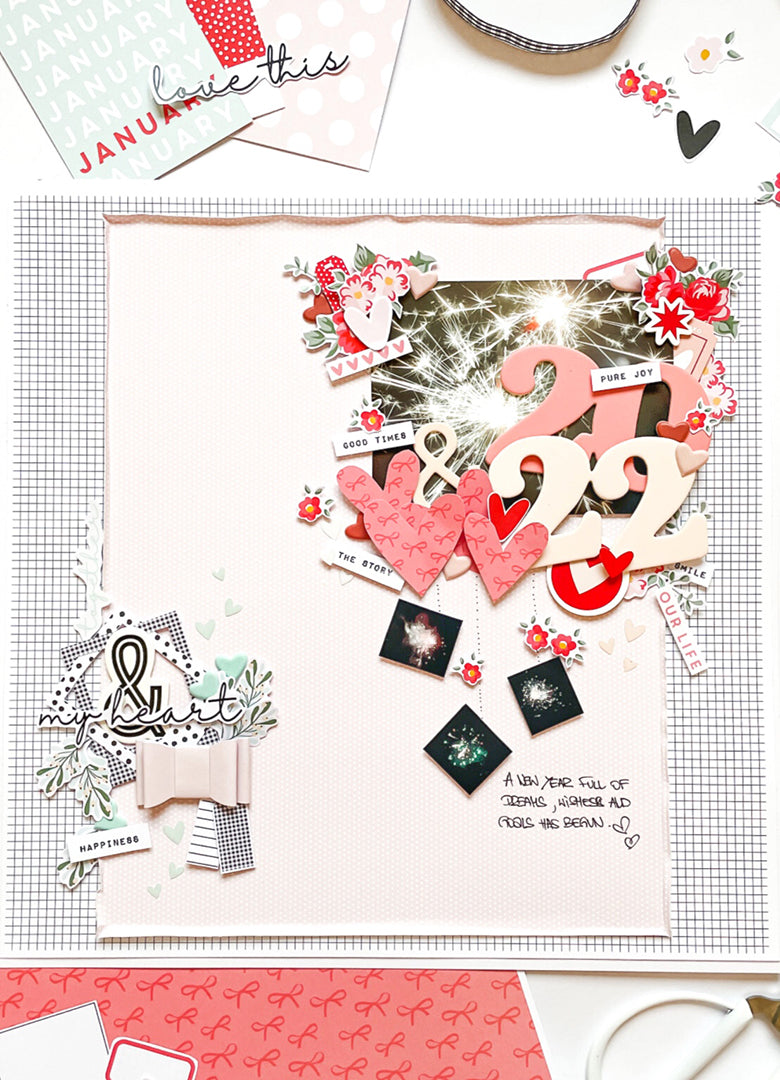"Hello 2022" Scrapbook Layout | Kerstin Scheidler