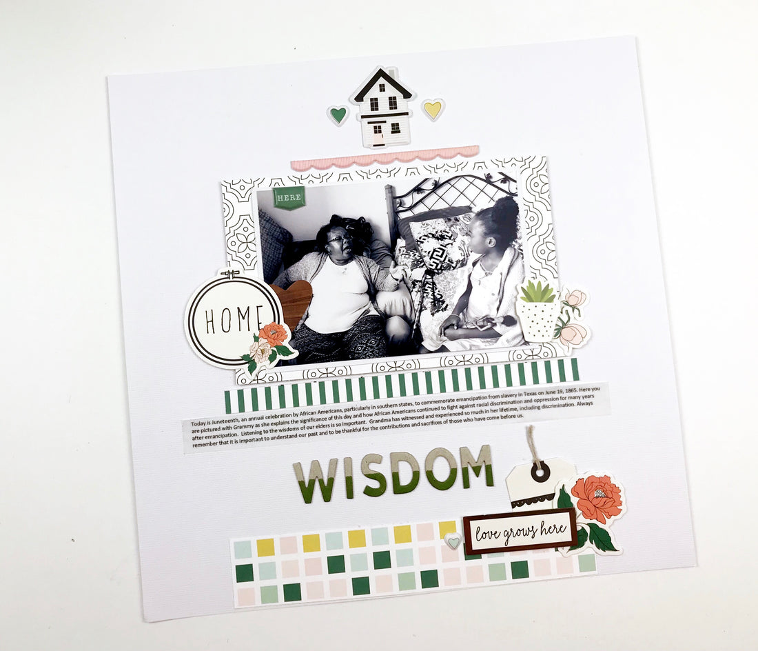 Wisdom Scrapbook Layout | Victoria Calvin