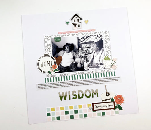Wisdom Scrapbook Layout | Victoria Calvin