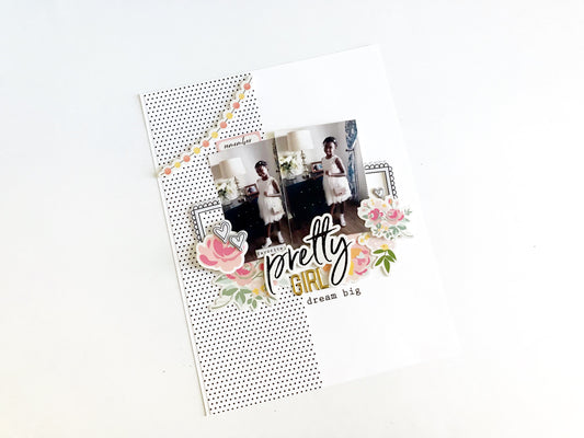 Favorite Pretty Girl Scrapbook Layout | Victoria Calvin