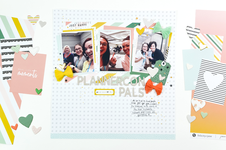Plannercon Pals Scrapbook Layout + Sketch | Suzanna Stein
