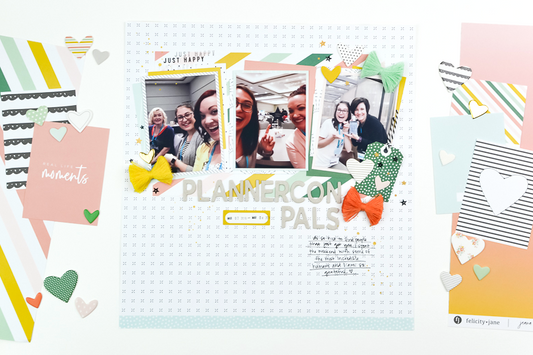Plannercon Pals Scrapbook Layout + Sketch | Suzanna Stein