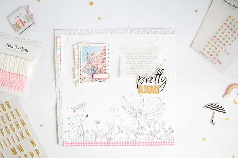 Pretty Blooms Layout Inspiration | Kathleen Graumüller