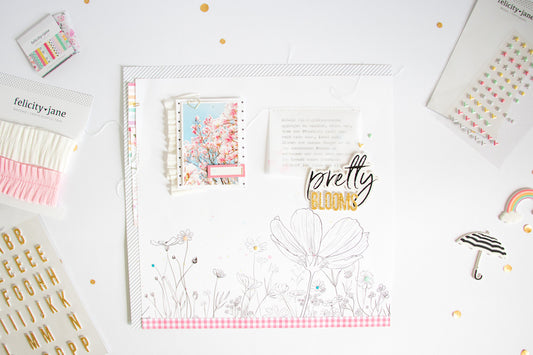 Pretty Blooms Layout Inspiration | Kathleen Graumüller