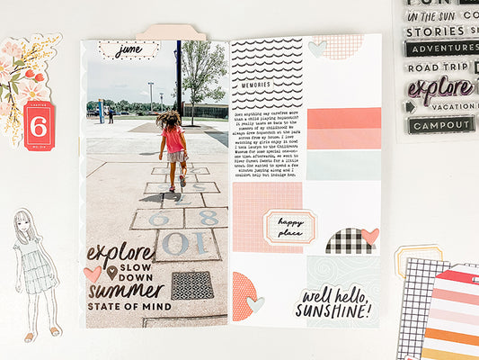 Summer State of Mind Traveler's Notebook Layout | Shannon Dombkowski