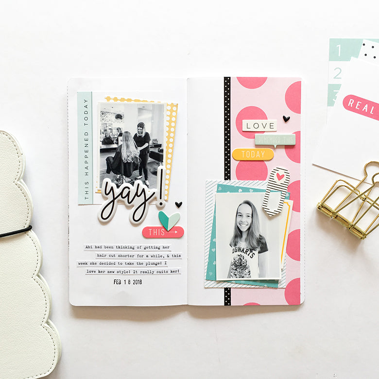 'Yay!' Traveler’s Notebook Spread | Mandy Melville