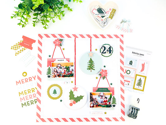 "24" Christmas Scrapbook Layout | Karlla Dauer