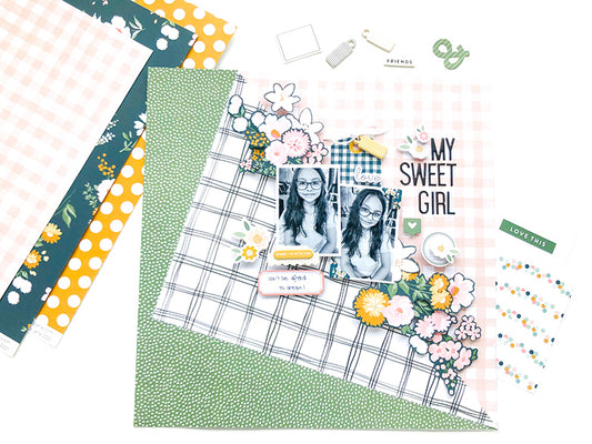 "My Sweet Girl" Scrapbook Layout | Karlla Dauer