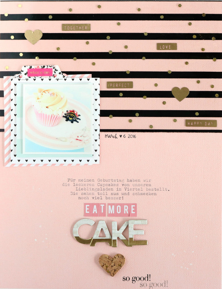 "Eat More Cake" Layout | Evelyn Wolff