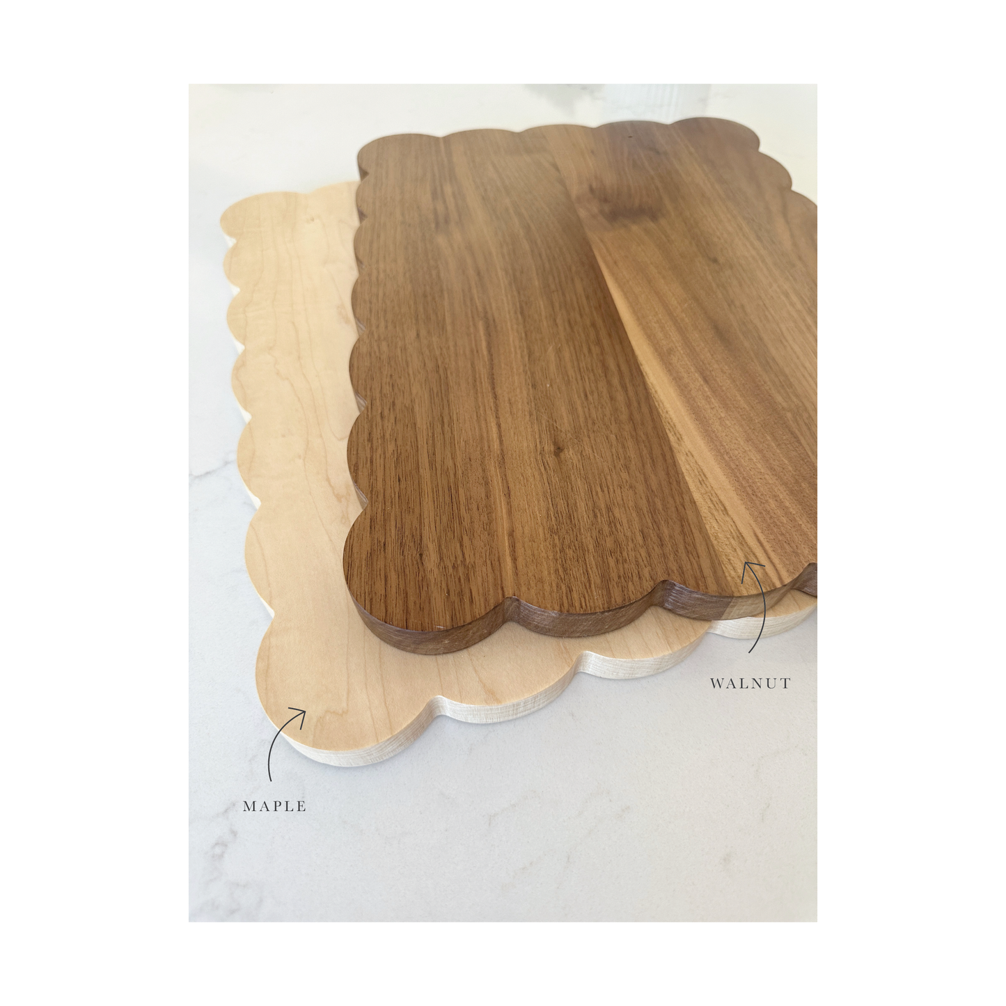 Heirloom Serving Board - all around scallop