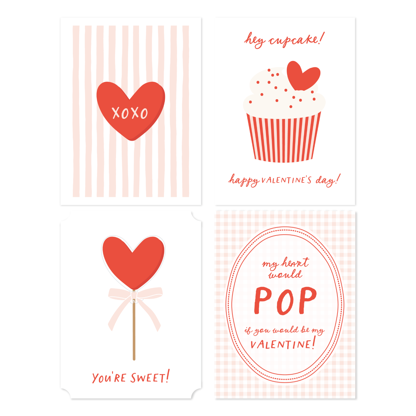 Valentine’s Day Cards Printable | Easy DIY Valentines | Instant Download
