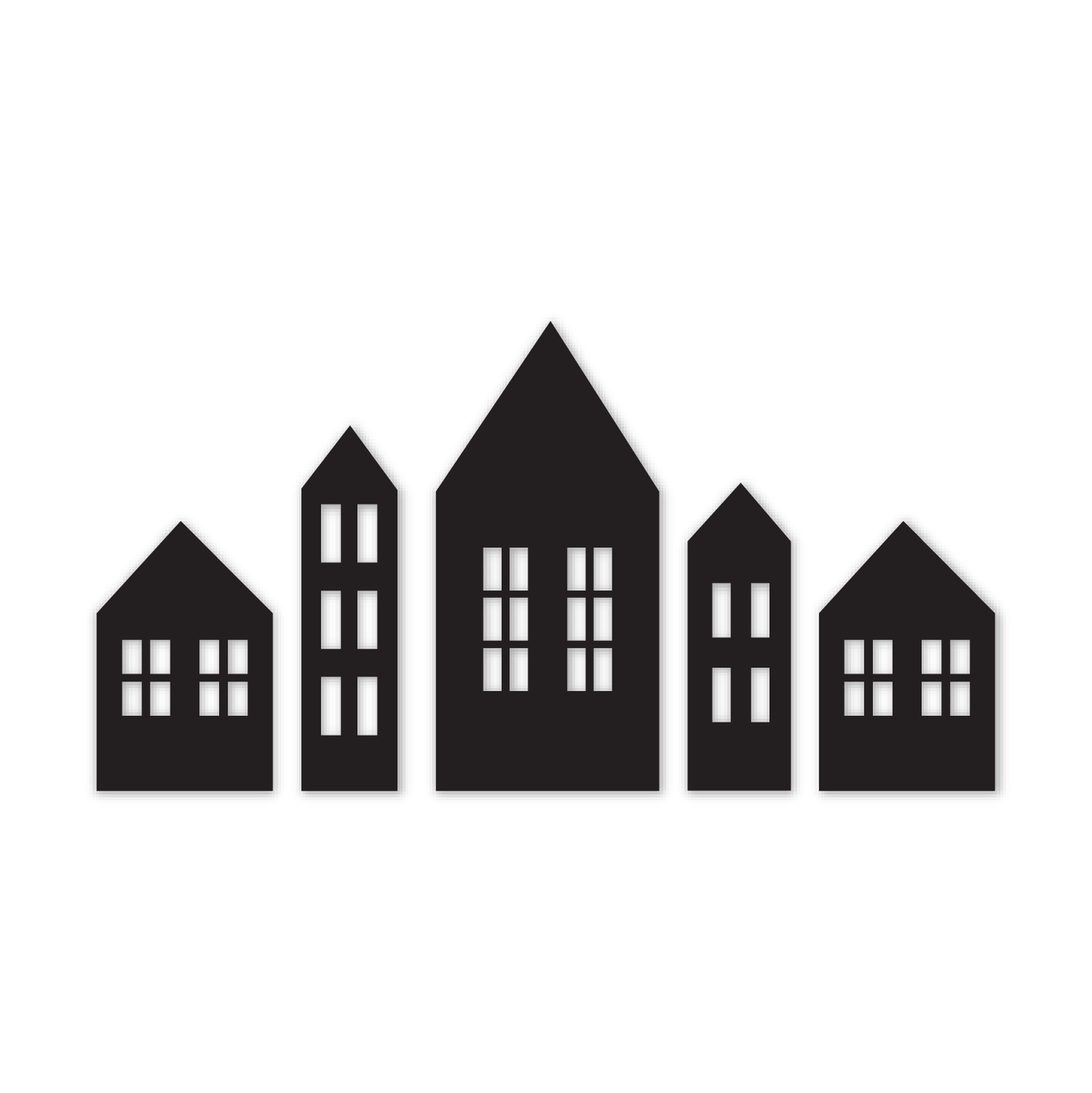 cut file | modern christmas village