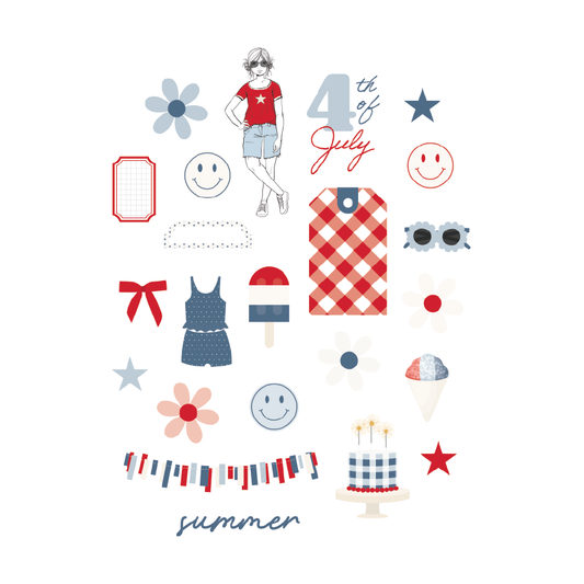 Stars & Stripes Printable Ephemera + Cut Files