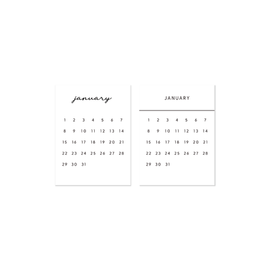 2023 printable calendar | 3 x 4 journaling cards