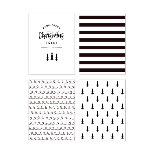 Christmas Tree Journaling Card Set