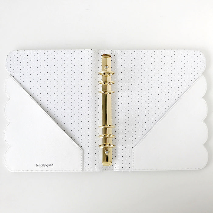 nearly perfect - Note to Self Binder | White Scallop