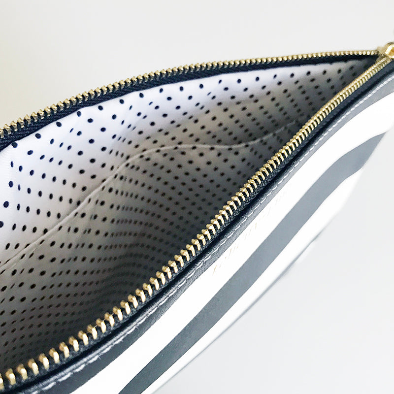 Zipper Pouch - Black Stripe