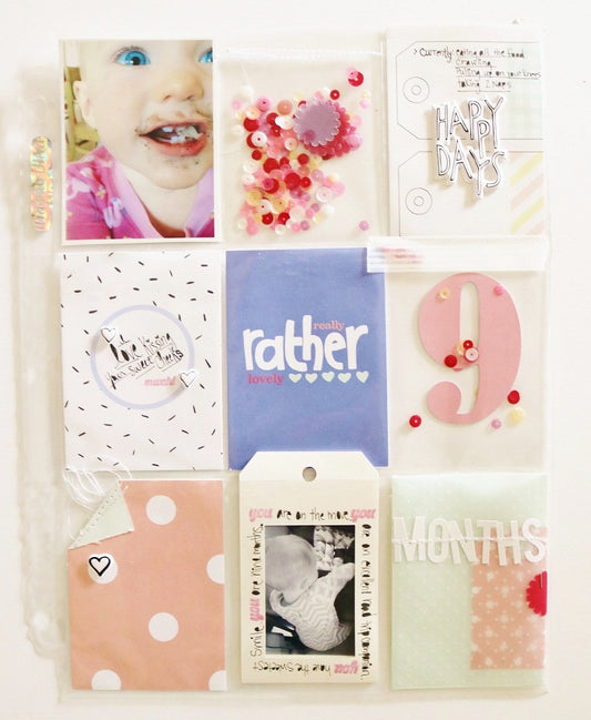 "9 Months" Sequin Pocket Page | Carol Chastain