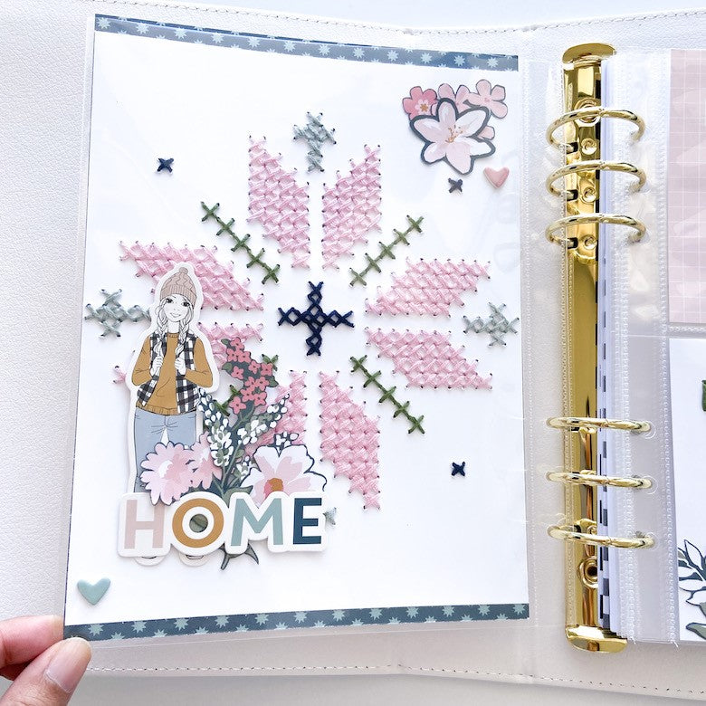 Cross Stitching and Pocket Pages | Ashley Bright