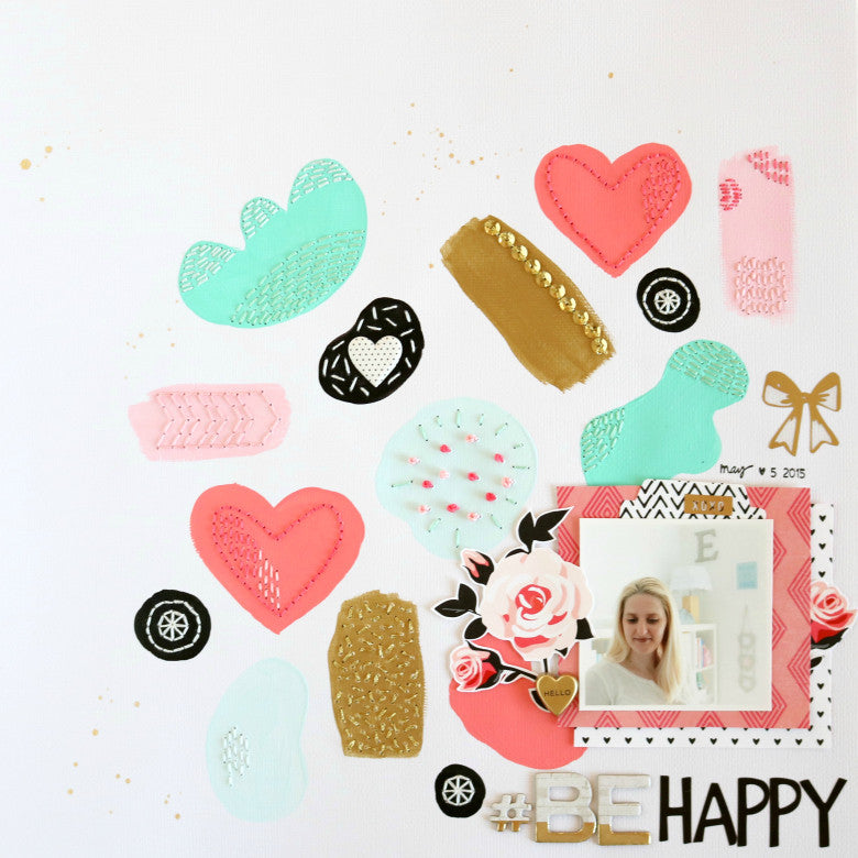 "Be Happy" Layout | Evelyn Wolff