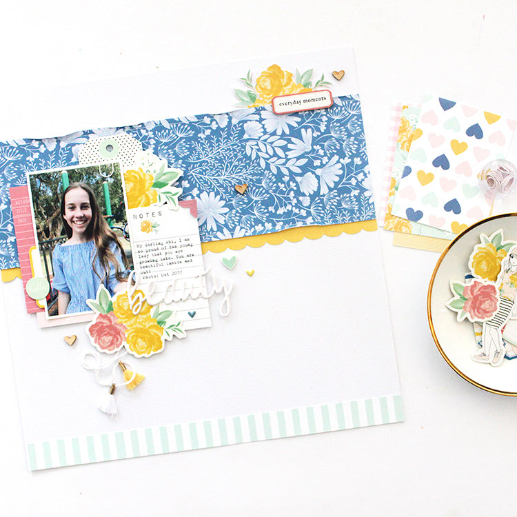 'Beauty' Layout with the Sarah Kit | Mandy Melville