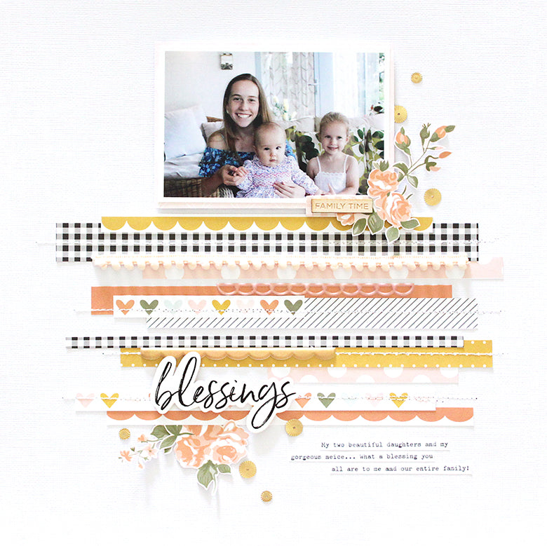 Blessings Layout with Amber kit | Mandy Melville