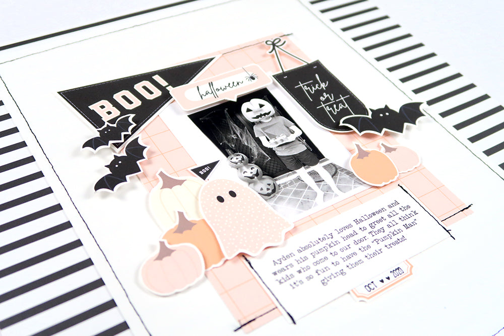 "Boo" Hybrid Scrapbook Layout | Sheree Forcier