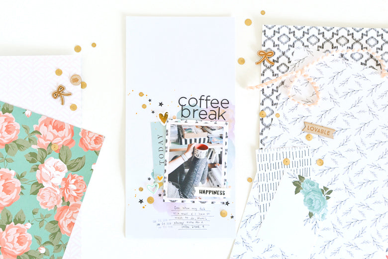 Coffee Break Scrapbook Layout | Suzanna Stein