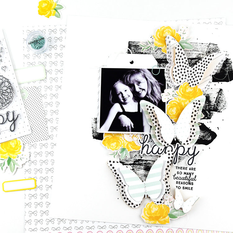 Happy Butterflies Layout with the Sarah Kit | Lorilei Murphy