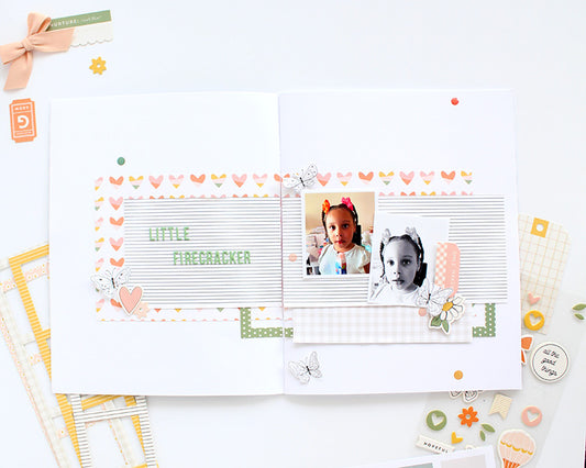 "Little Firecracker" My Memories Notebook Spread | Desiree Lamar