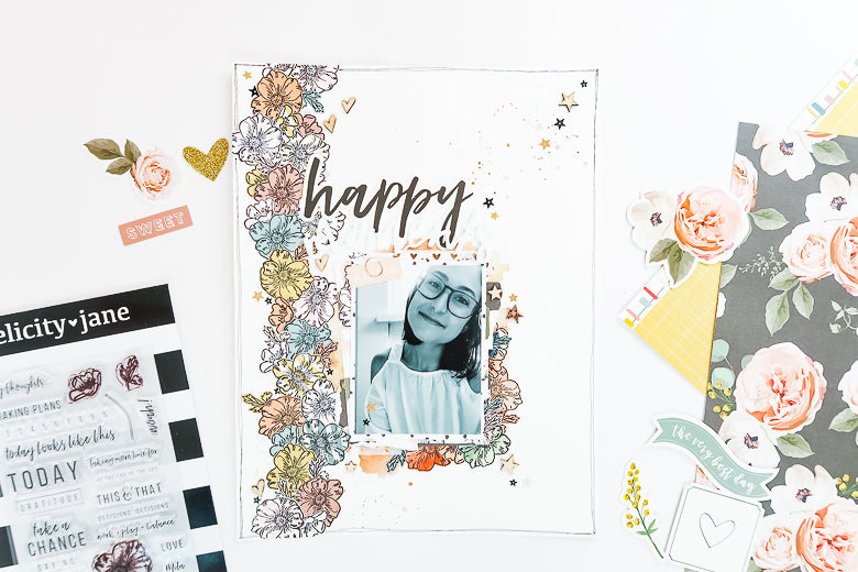 Happy Moments Scrapbook Layout | Suzanna Stein