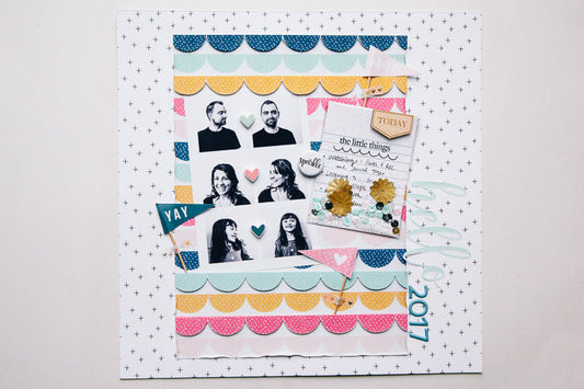 Hello, 2017 Scrapbook Layout | Marybeth Hancher