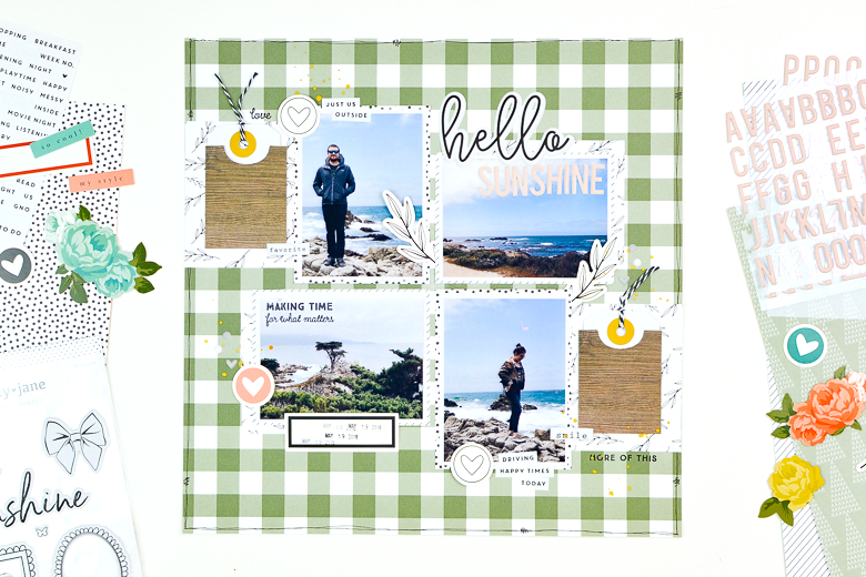 Hello Sunshine Scrapbook Layout | Suzanna Stein