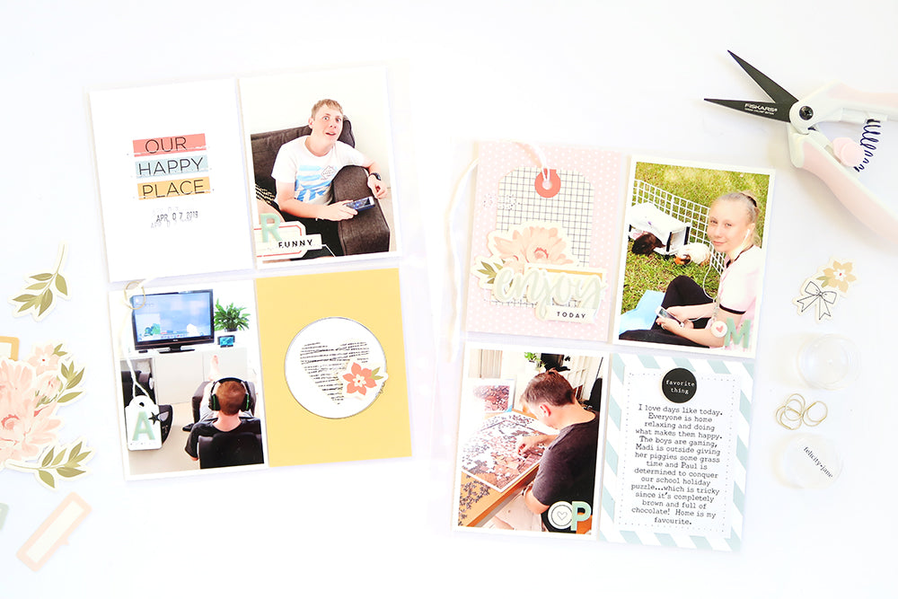 Our Happy Place Pocket Page Spread | Sheree Forcier